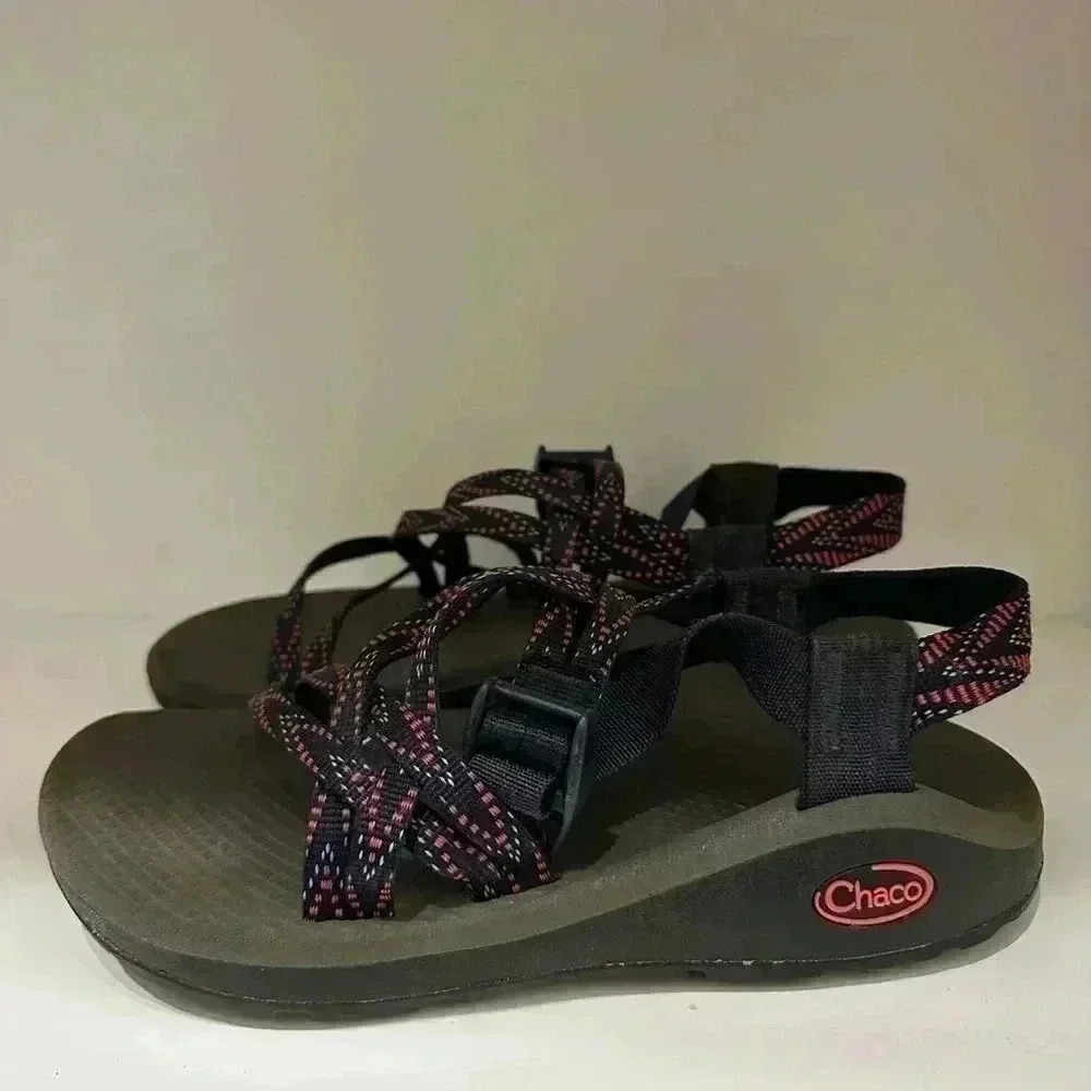 Chaco Cloud ZX2 Navy Blue & Pink Strappy Hiking Sport Sandals Size W 6 Outdoors